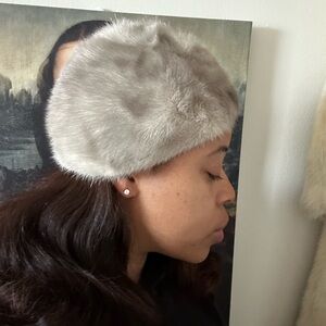 Elegant Gray Fur Hat